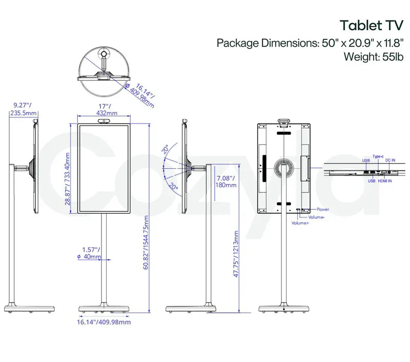 Cozyla Tablet TV